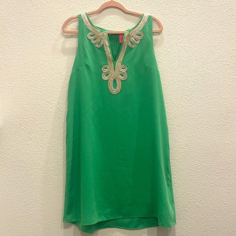 Lilly Pulitzer green A-line shift dress, size 8
